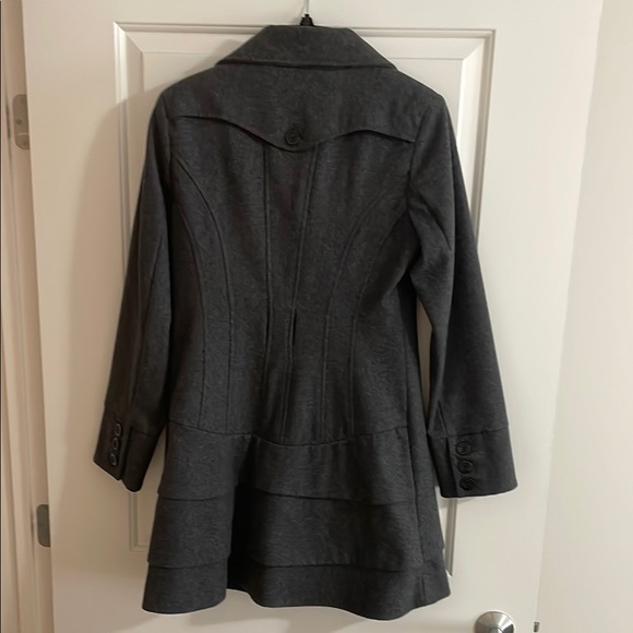 Jones New York Gray Double-Breasted Coat - Picture 3 of 5